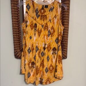 Directions Orange Brown Sleeveless Tank Top